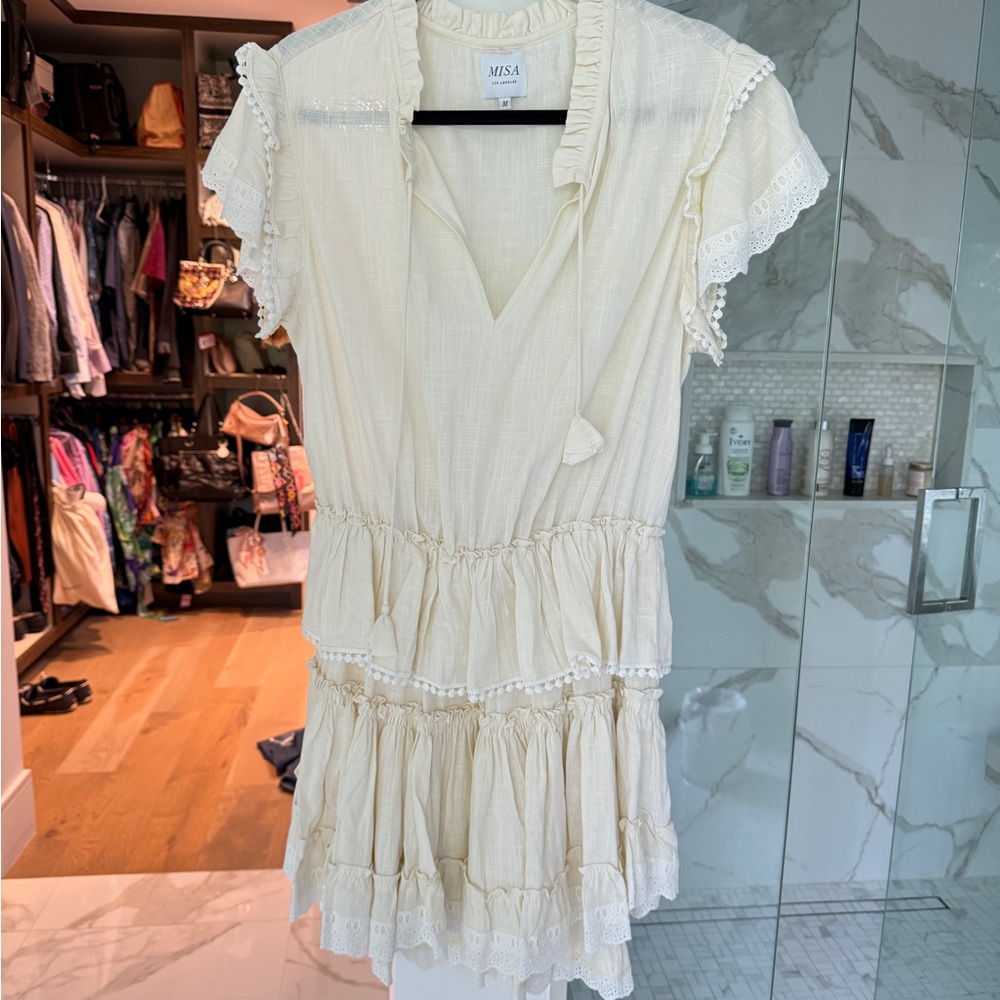 Misa Los Angeles Cream Mini Dress
